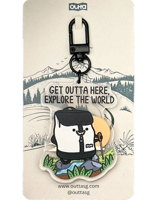 Oasis backpack keychain