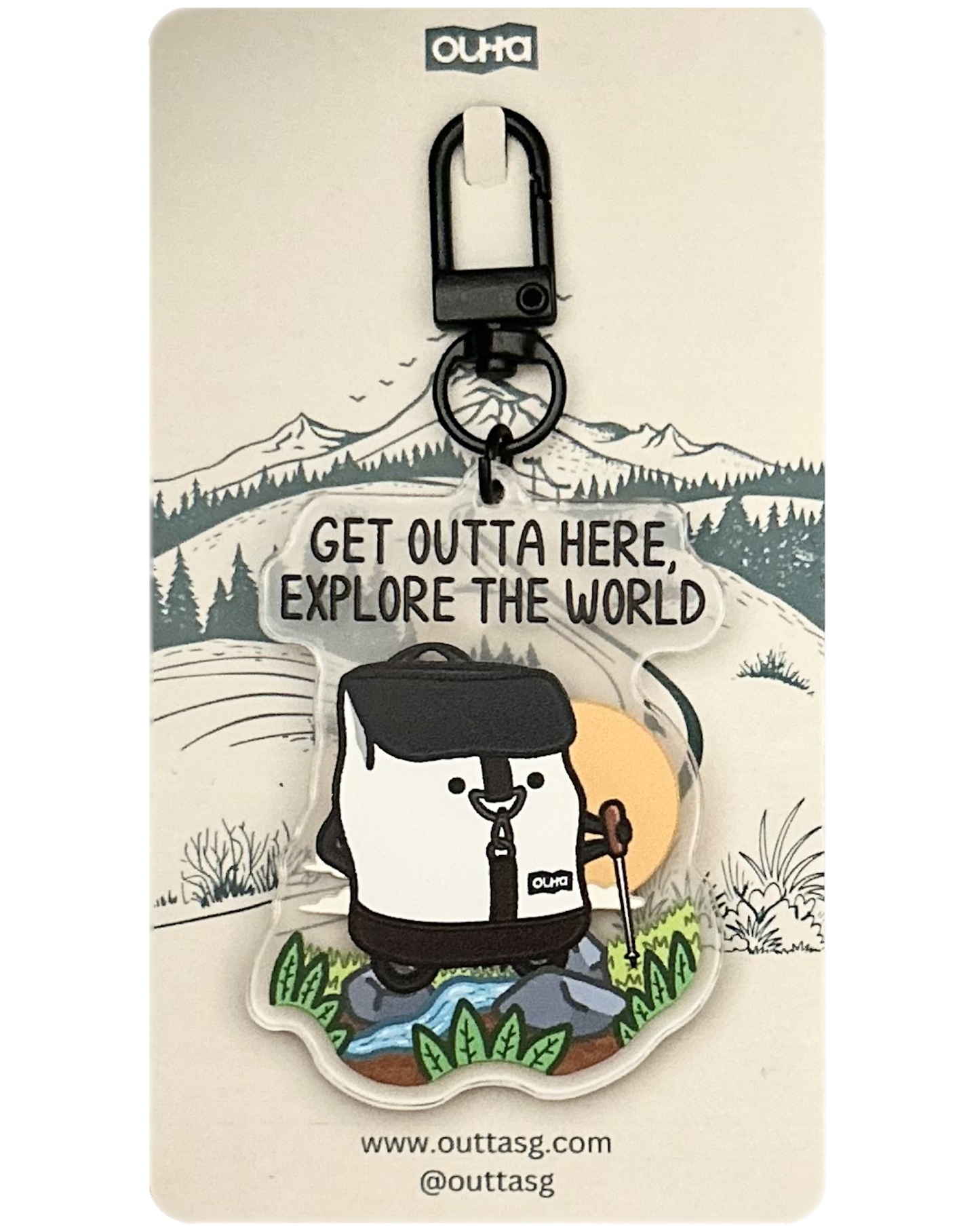 Atlas backpack keychain