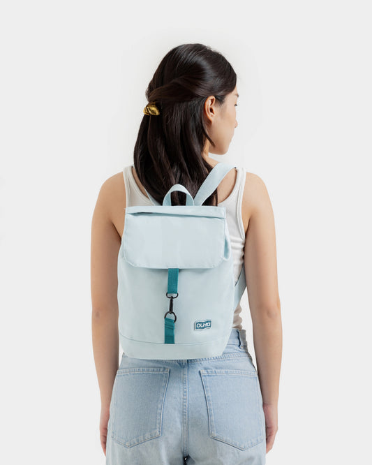 Baby blue, green backpack (Baby)