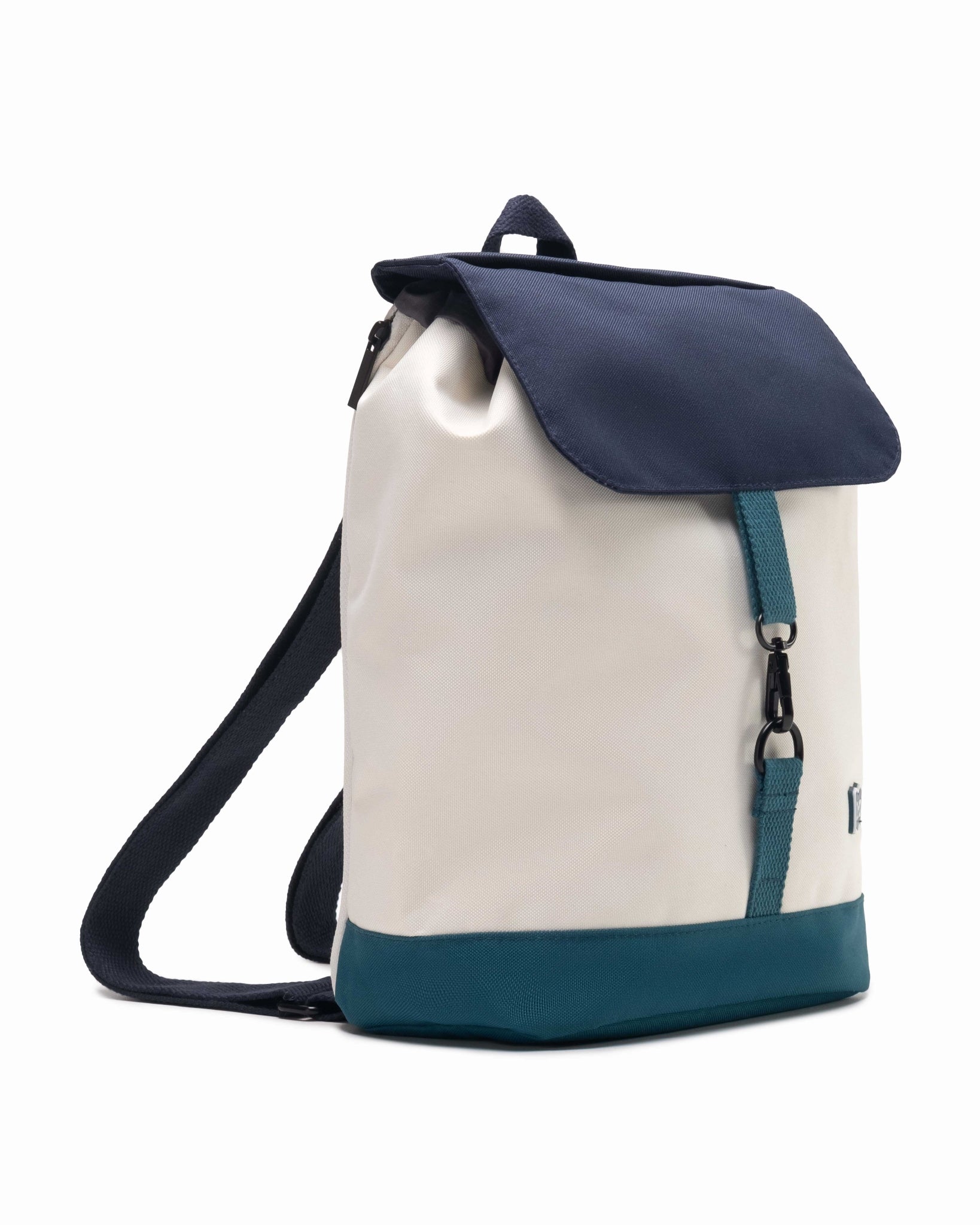 Navy blue, beige and green backpack (Oasis)