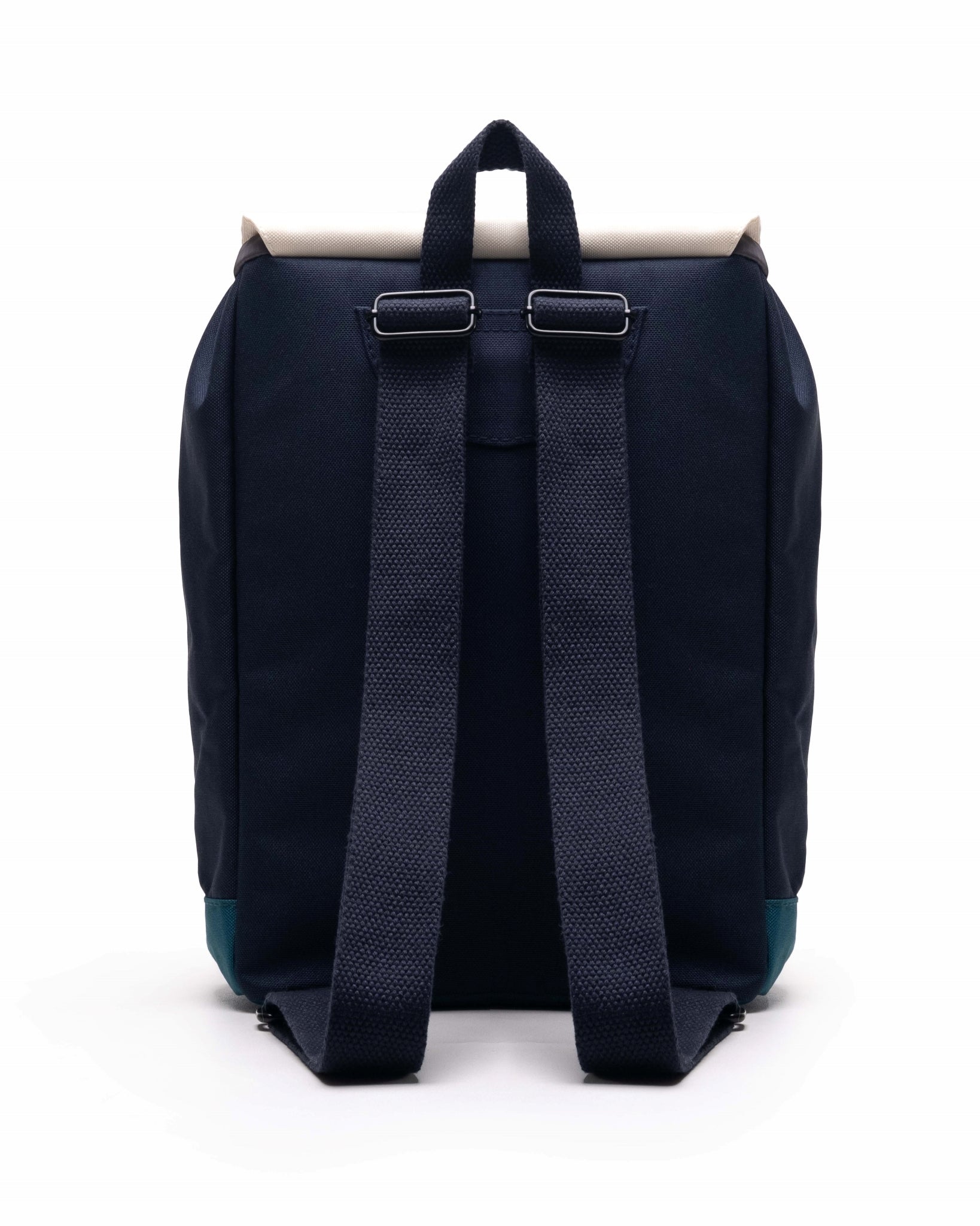 Beige, navy blue and green backpack (Voyage)