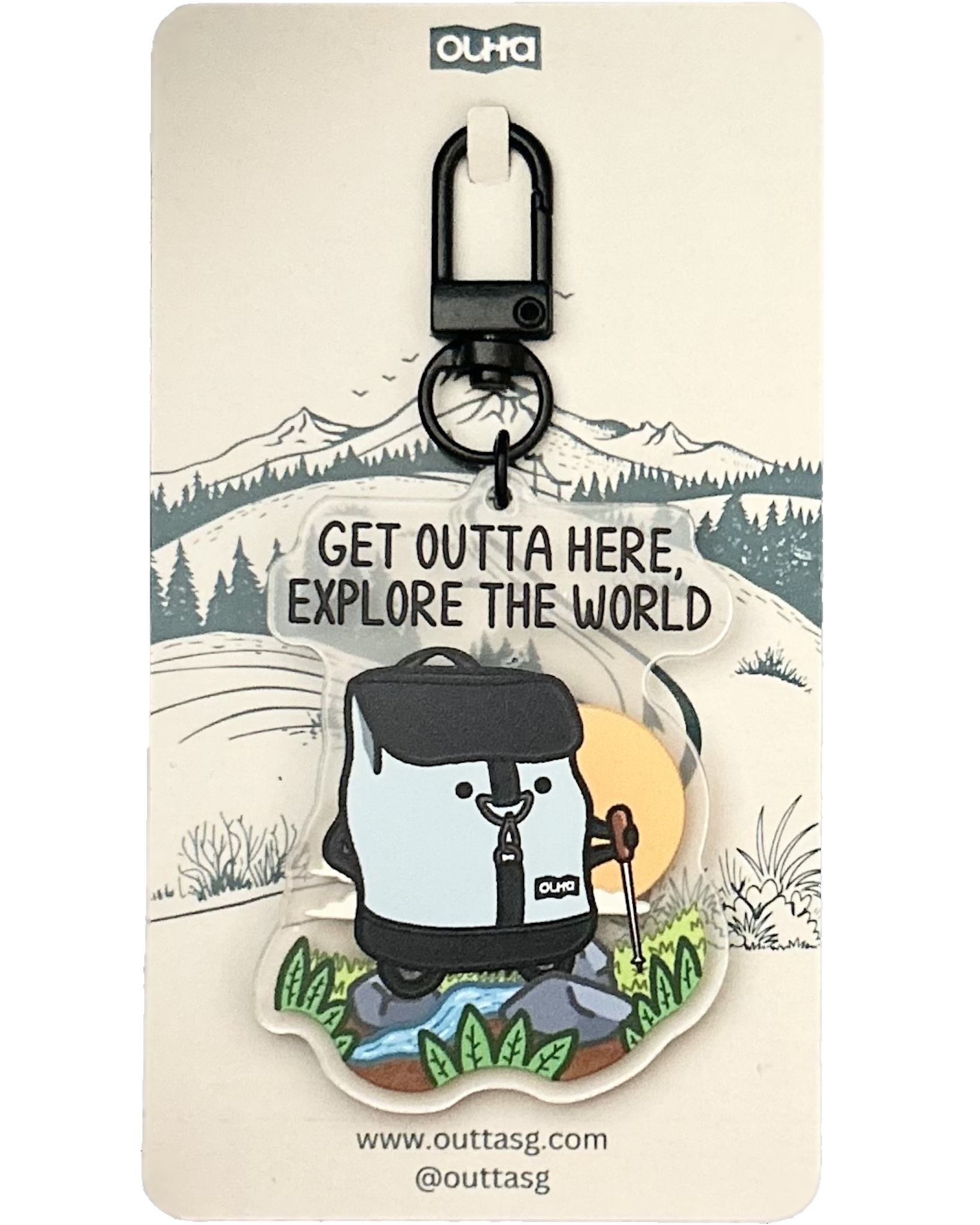 Horizon backpack keychain